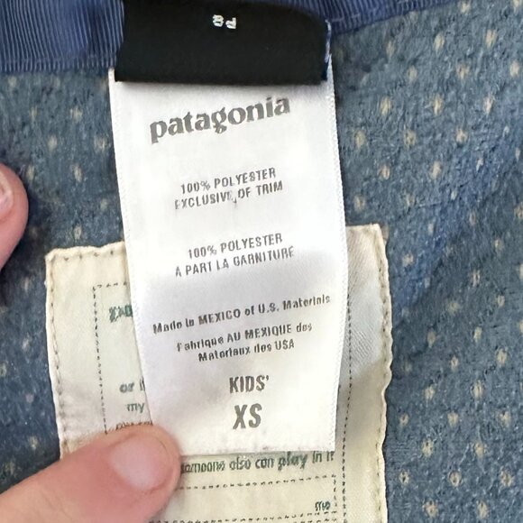 Patagonia Retro Fleece Sherpa Vest, XS, Cream/Blue, Unisex - Picture 5 of 7